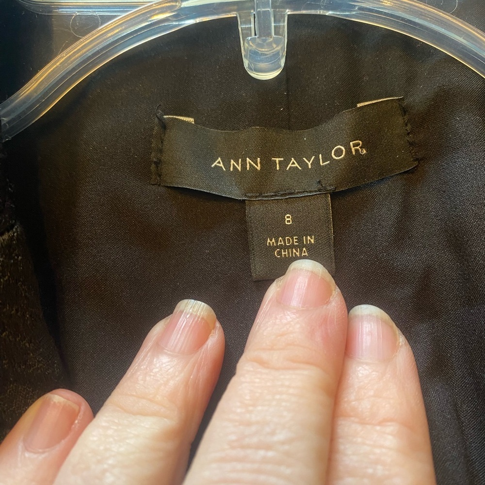 Ann Taylor Black Textured Diamond-Pattern Blazer - Picture 5 of 6